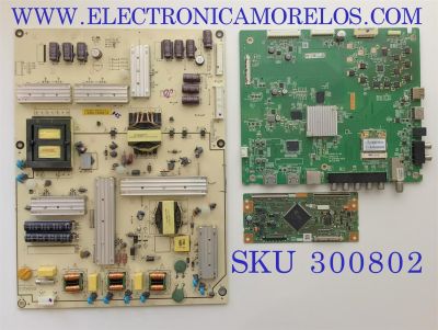 KIT DE TARJETAS PARA TV VIZIO / NUMERO DE PARTE MAIN 0160CAP08100 592 / 1P-0107C00-2010 / NUMERO DE PARTE FUENTE 09-60CAP080-01 / 1P-114A800-1011 / T-CON RUNTK5489TP / 1P-013BJ00-4011 / MODELO E60-C3 BFLFTR
